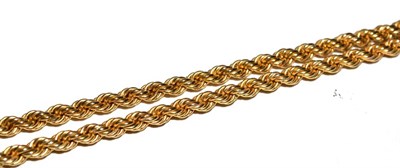 Lot 129 - A 9ct gold rope twist necklace