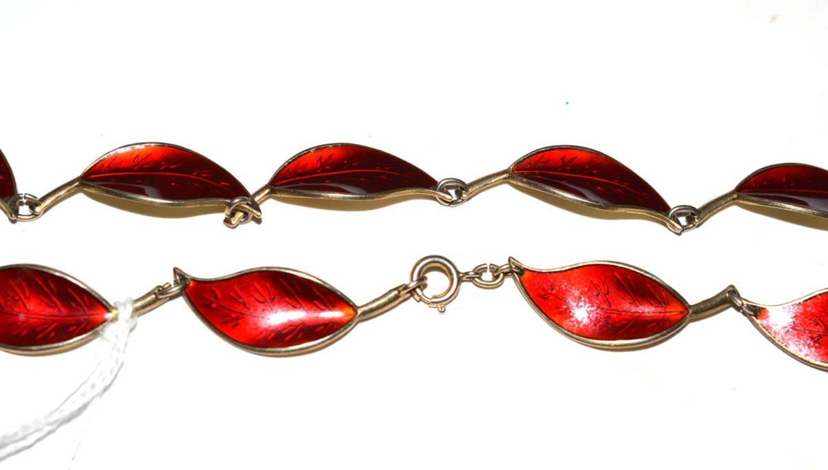 Lot 147 - A David Anderson enamel necklace