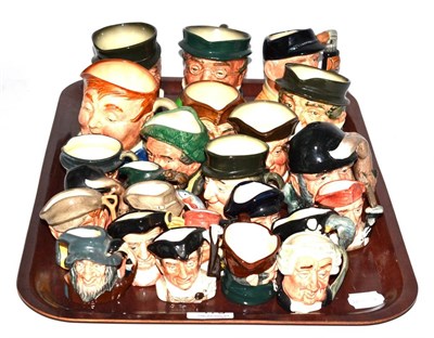 Lot 175 - A collection of twenty-four miniature Royal Doulton character jugs