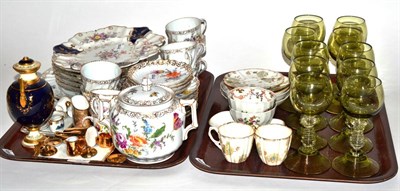 Lot 177 - Ceramics and glassware including Dresden coffee set, hock glasses, Coalport vase etc (qty)
