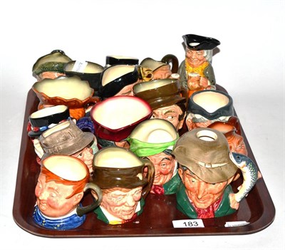 Lot 183 - A collection of seventeen miniature Royal Doulton character jugs