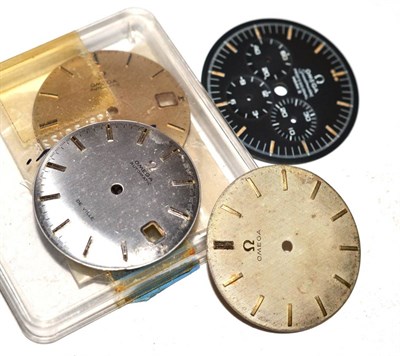 Lot 238 - Four Omega wristwatch dials, two signed Omega Automatic De Ville and another dial signed Omega...