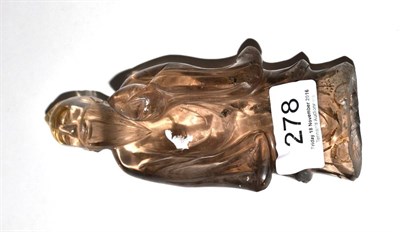 Lot 278 - A 19th century carved rock crystal of a deity
