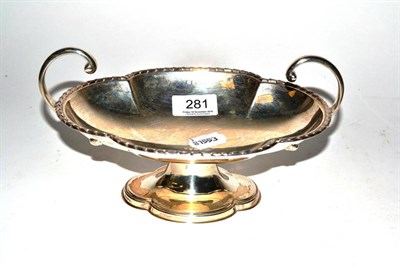 Lot 281 - A silver twin handled dish