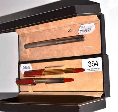 Lot 354 - Three cased Dupont pens