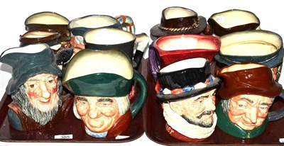 Lot 385 - A collection of Royal Doulton character jugs including: 'Granny', 'Johnny Appleseed', 'John...