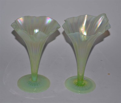 Lot 386 - A pair of vaseline vases