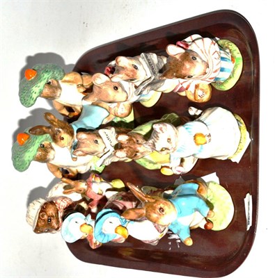 Lot 407 - Beswick Beatrix Potter Figures Including: 'Peter Rabbit', first version, first variation, BP-2a...