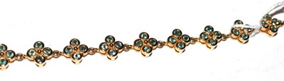 Lot 431 - A 9ct gold alexandrite bracelet