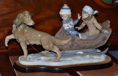 Lot 451 - Lladro figure Sleigh Ride No. 5037