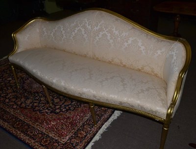 Lot 457 - A 19th century French canape, 196cm wide