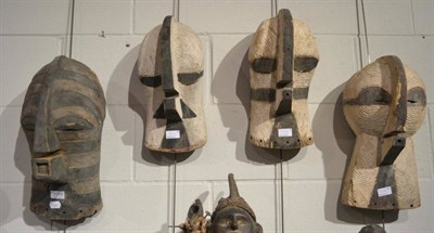 Lot 1014 - Four Songye male Kifwebe masks, DRC