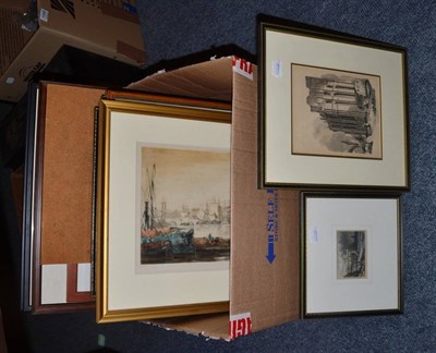 Lot 1090 - W. Byrne after T. Byrne after T. Herne, View of the monestary at Tynemouth, engraving, together...