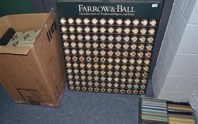 Lot 1093 - A quantity of Farrow & Ball wall paper samples, a Farrow & Ball paint tester display stand...