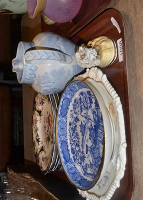 Lot 1098 - Britannia Inn jug, Rockingham plate etc