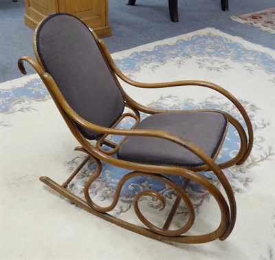 Lot 1153 - A Bentwood rocking chair