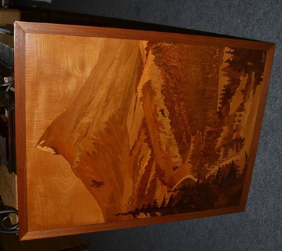 Lot 1203 - A Pierre Rosenau ";Le Cervin"; (The Matterhorn), marquetry panel