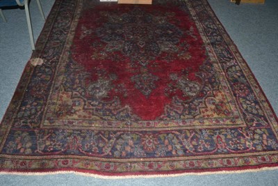 Lot 1209 - A Bidjar carpet, Iranian Kurdistan, the raspberry field with central medallion framed by...