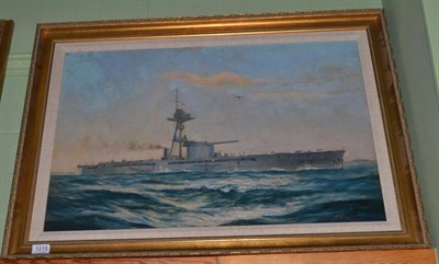 Lot 1215 - H. Ebbington, Study of a battleship