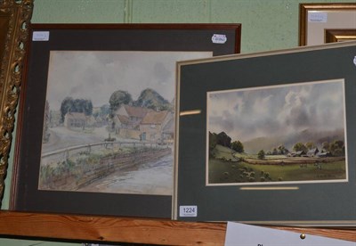 Lot 1224 - EJW Prior (20th century) Nesfield, Looking to Ilkley, watercolour, signed lower right together with