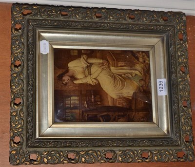 Lot 1236 - A gilt framed chrystoleum Classical female