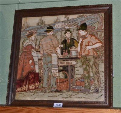 Lot 1239 - A 20th century tile picture, framed