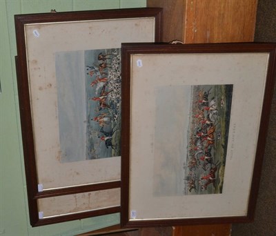 Lot 1243 - A set of four hand coloured hunting prints after H Alken, comprising 'Tally Ho! And away', 'The...