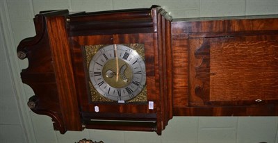 Lot 1251 - An oak and mahogany cased thirty hour longcase clock, the brass dial with a silvered chapter...