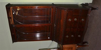 Lot 1262 - A mahogany bureau bookcase