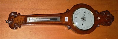 Lot 1340 - A mahogany wheel barometer