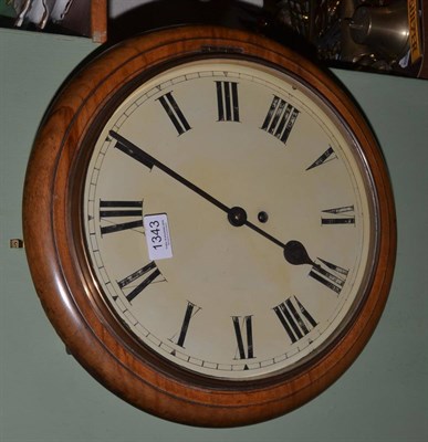 Lot 1343 - A mahogany wall timepiece, movement stamped Lenzkirch 1 Million