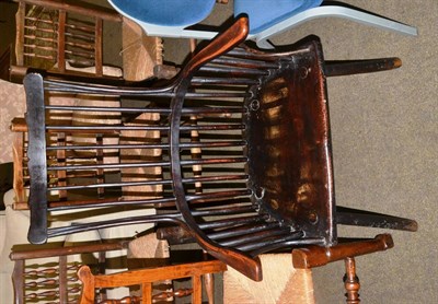 Lot 1349 - A 19th century Irish stick back chair