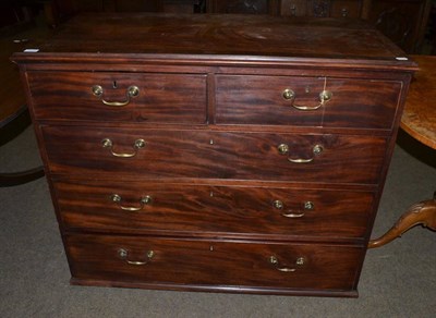 Lot 1354 - A 19th century mahogany four height chest