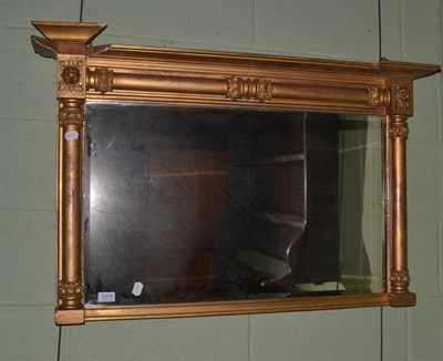 Lot 1375 - A Regency giltwood overmantel mirror (a.f.)