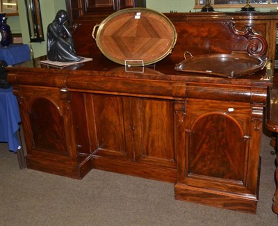 Lot 1385 - Large 19th century pedestal sideboard