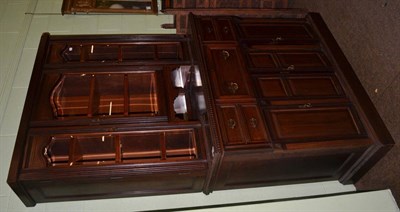 Lot 1391 - A 19th century mahogany secretaire bookcase