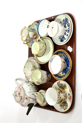 Lot 4 - A tray of assorted 18th century and later ceramics