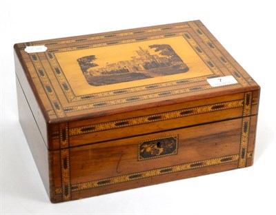 Lot 7 - A Tunbridgeware sewing box