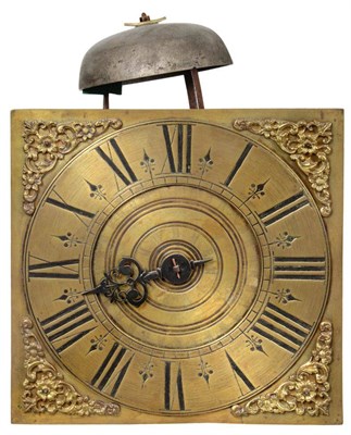 Lot 657 - A Thirty Hour Hook and Spike Wall Clock, Unsigned, circa 1740, four posted movement with an...