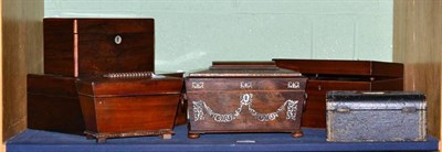 Lot 126 - Six assorted boxes, tea caddies etc