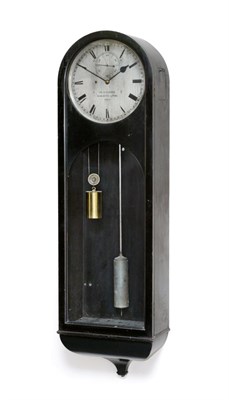 Lot 666 - An Ebonised Regulator Wall Timepiece, signed Reid & Sons, Newcastle on Tyne, circa 1880, arched...