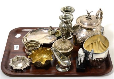 Lot 193 - Assorted decorative Eastern silver, plated wares, bonbon dishes, etc