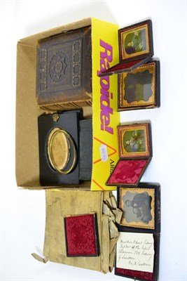 Lot 214 - A collection of daguerreotypes and indentures