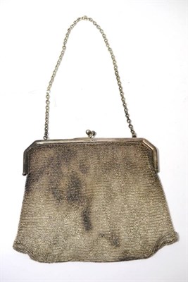 Lot 274 - Silver mesh purse