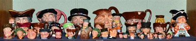 Lot 290 - A large collection of Doulton and other character jugs