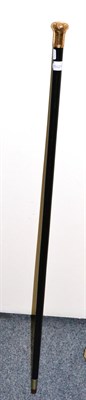 Lot 294 - An American walking cane engraved on a rolled gold top from the Rev Joel Mann Greenwich, Conn 1876