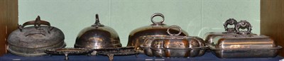 Lot 295 - Plated entree dishes and meat dish covers