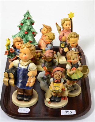 Lot 335 - Eight assorted Hummel figure groups