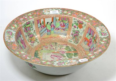 Lot 350 - A Chinese Canton porcelain basin, 41cm diameter