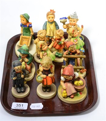 Lot 351 - Twelve assorted Hummel figures